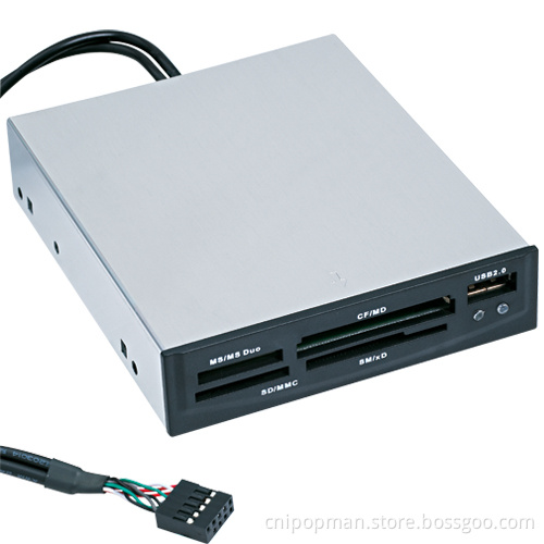 35-in-One Card Reader, With 2 LEDs and 1 USB Port